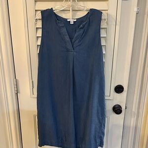 Blue Sleeveless Midi Dress